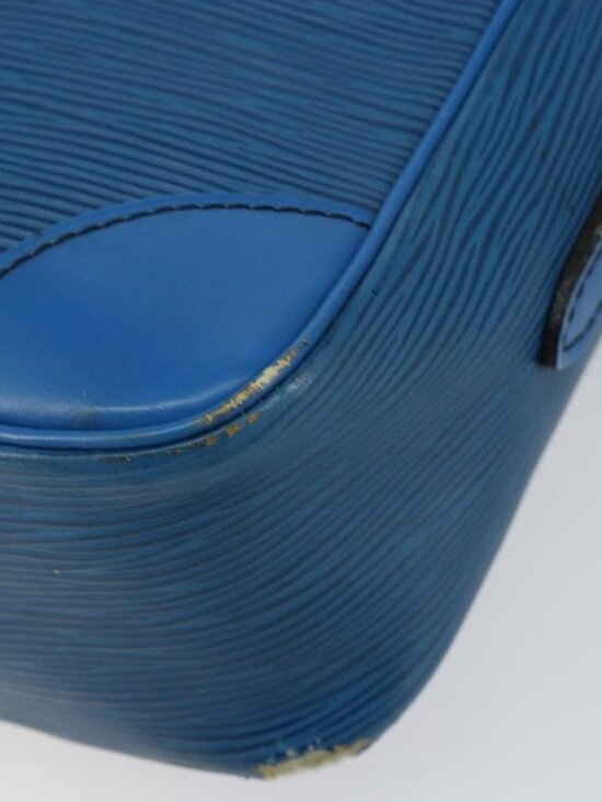Authentic LOUIS VUITTON Epi Trocadero 27 Shoulder Bag Blue M52315 LV - Picture 4 of 16